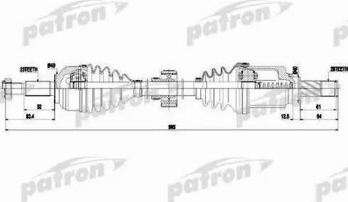 Patron PDS0453 - Piedziņas vārpsta ps1.lv