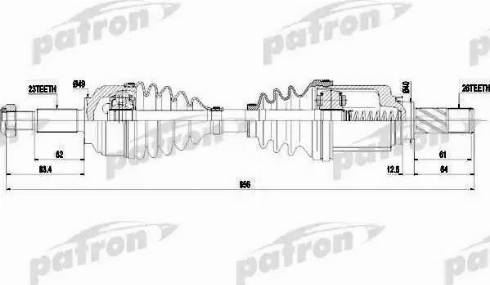 Patron PDS0452 - Piedziņas vārpsta ps1.lv