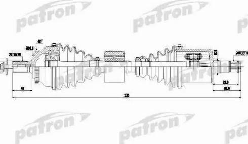 Patron PDS0439 - Piedziņas vārpsta ps1.lv