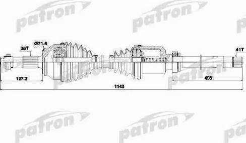 Patron PDS0425 - Piedziņas vārpsta ps1.lv