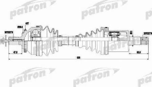 Patron PDS0420 - Piedziņas vārpsta ps1.lv