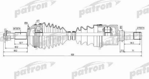 Patron PDS0423 - Piedziņas vārpsta ps1.lv