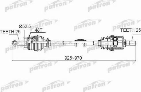 Patron PDS0519 - Piedziņas vārpsta ps1.lv