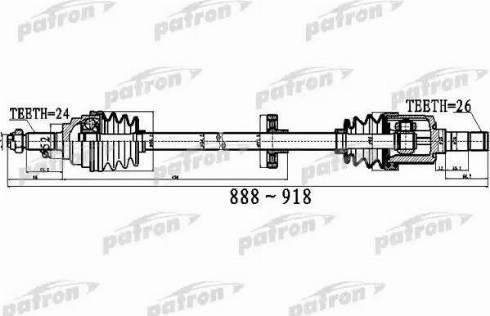 Patron PDS0517 - Piedziņas vārpsta ps1.lv