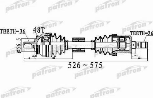 Patron PDS0535 - Piedziņas vārpsta ps1.lv