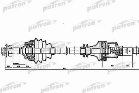 Patron PDS0058 - Piedziņas vārpsta ps1.lv