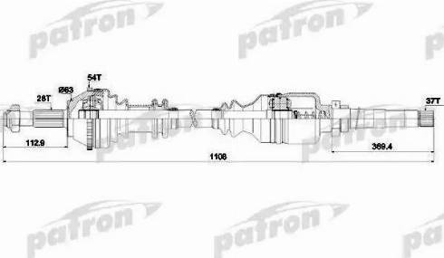 Patron PDS0085 - Piedziņas vārpsta ps1.lv