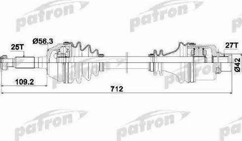 Patron PDS0076 - Piedziņas vārpsta ps1.lv