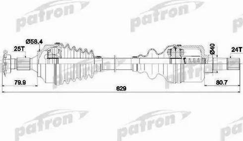 Patron PDS0147 - Piedziņas vārpsta ps1.lv