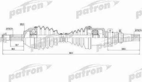 Patron PDS0179 - Piedziņas vārpsta ps1.lv