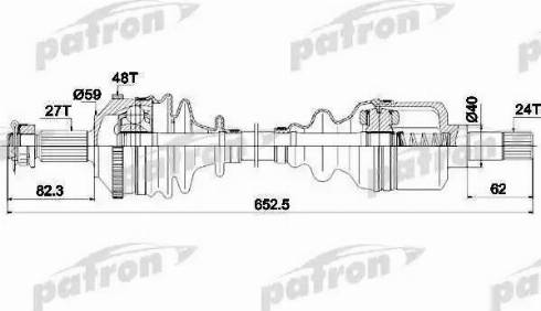 Patron PDS0335 - Piedziņas vārpsta ps1.lv