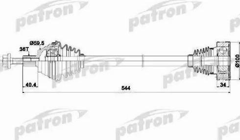 Patron PDS0253 - Piedziņas vārpsta ps1.lv