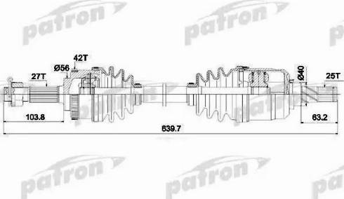 Patron PDS1620 - Piedziņas vārpsta ps1.lv