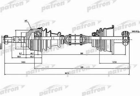 Patron PDS1115 - Piedziņas vārpsta ps1.lv