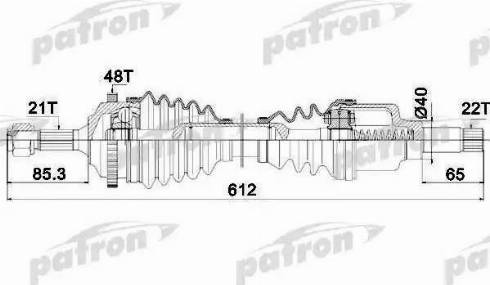 Patron PDS1381 - Piedziņas vārpsta ps1.lv