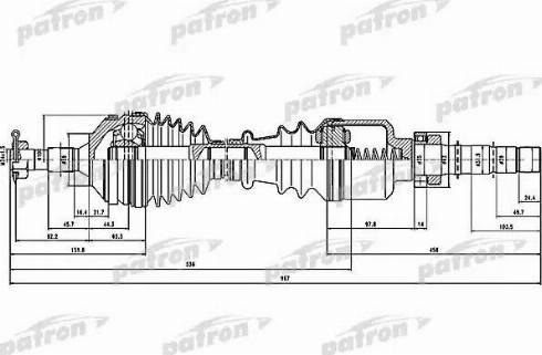 Patron PDS1292 - Piedziņas vārpsta ps1.lv