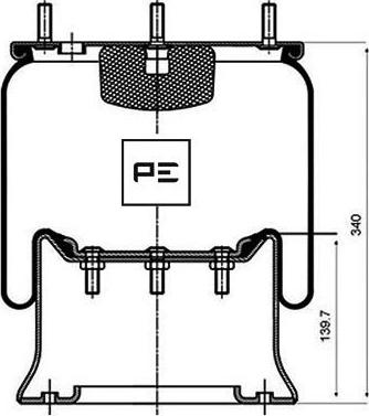 PE Automotive 084.040-71A - Pneimoatsperes spilvens, Pneimopiekare ps1.lv