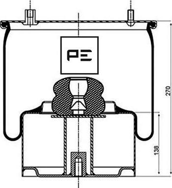 PE Automotive 084.052-72A - Pneimoatsperes spilvens, Pneimopiekare ps1.lv