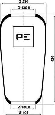 PE Automotive 084.062-70A - Pneimoatsperes spilvens, Pneimopiekare ps1.lv