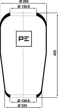 PE Automotive 084.016-70A - Pneimoatsperes spilvens, Pneimopiekare ps1.lv