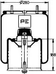 PE Automotive 084.082-73A - Pneimoatsperes spilvens, Pneimopiekare ps1.lv