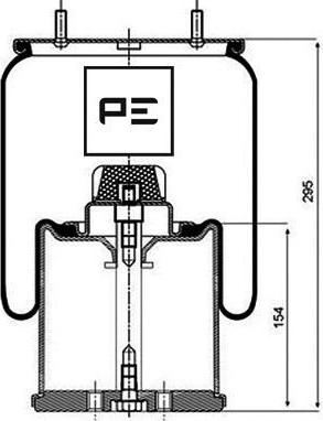 PE Automotive 084.082-72A - Pneimoatsperes spilvens, Pneimopiekare ps1.lv