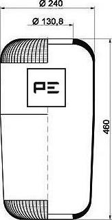 PE Automotive 084.076-70A - Pneimoatsperes spilvens, Pneimopiekare ps1.lv