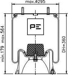 PE Automotive 084.100-74A - Pneimoatsperes spilvens, Pneimopiekare ps1.lv