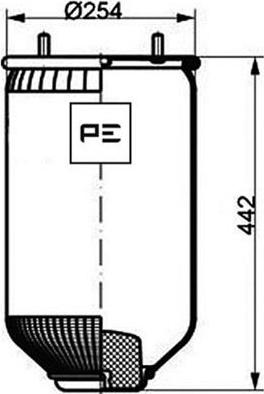 PE Automotive 084.100-71A - Pneimoatsperes spilvens, Pneimopiekare ps1.lv