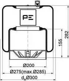 PE Automotive 084.107-16A - Pneimoatsperes spilvens, Pneimopiekare ps1.lv