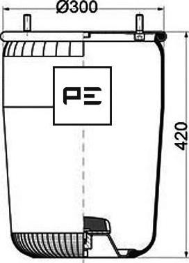 PE Automotive 084.116-71A - Pneimoatsperes spilvens, Pneimopiekare ps1.lv