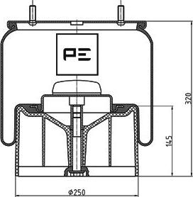 PE Automotive 084.116-73A - Pneimoatsperes spilvens, Pneimopiekare ps1.lv