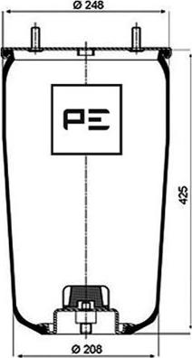 PE Automotive 084.126-71A - Pneimoatsperes spilvens, Pneimopiekare ps1.lv