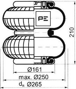 PE Automotive 084.127-71A - Pneimoatsperes spilvens, Pneimopiekare ps1.lv