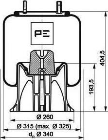 PE Automotive 084.173-71A - Pneimoatsperes spilvens, Pneimopiekare ps1.lv