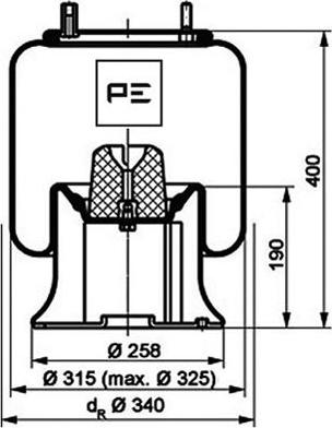 PE Automotive 084.172-71A - Pneimoatsperes spilvens, Pneimopiekare ps1.lv