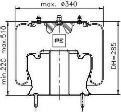 PE Automotive 084.297-71A - Pneimoatsperes spilvens, Pneimopiekare ps1.lv