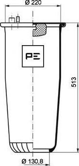 PE Automotive 084.249-70A - Pneimoatsperes spilvens, Pneimopiekare ps1.lv