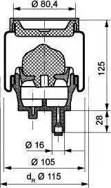 PE Automotive 253.000-00A - Pneimoatsperes spilvens, Kabīnes atsperojums ps1.lv