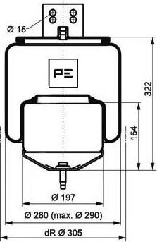 PE Automotive 084.264-72A - Pneimoatsperes spilvens, Pneimopiekare ps1.lv