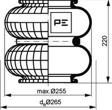 PE Automotive 084.205-71A - Pneimoatsperes spilvens, Pneimopiekare ps1.lv