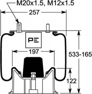 PE Automotive 084.276-71A - Pneimoatsperes spilvens, Pneimopiekare ps1.lv