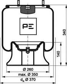 PE Automotive 084.277-71A - Pneimoatsperes spilvens, Pneimopiekare ps1.lv