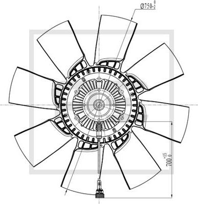 PE Automotive 250.158-00A - Ventilatora darba rats, Motora dzesēšanas sistēma ps1.lv