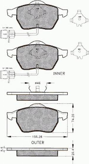 Pex 7468 - Bremžu uzliku kompl., Disku bremzes ps1.lv