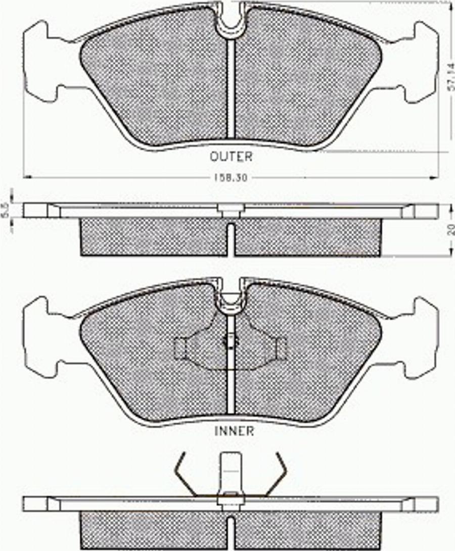 Pex 7156 - Bremžu uzliku kompl., Disku bremzes ps1.lv