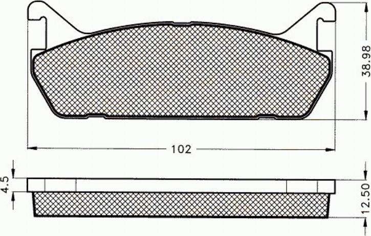 Pex 7121 - Bremžu uzliku kompl., Disku bremzes ps1.lv