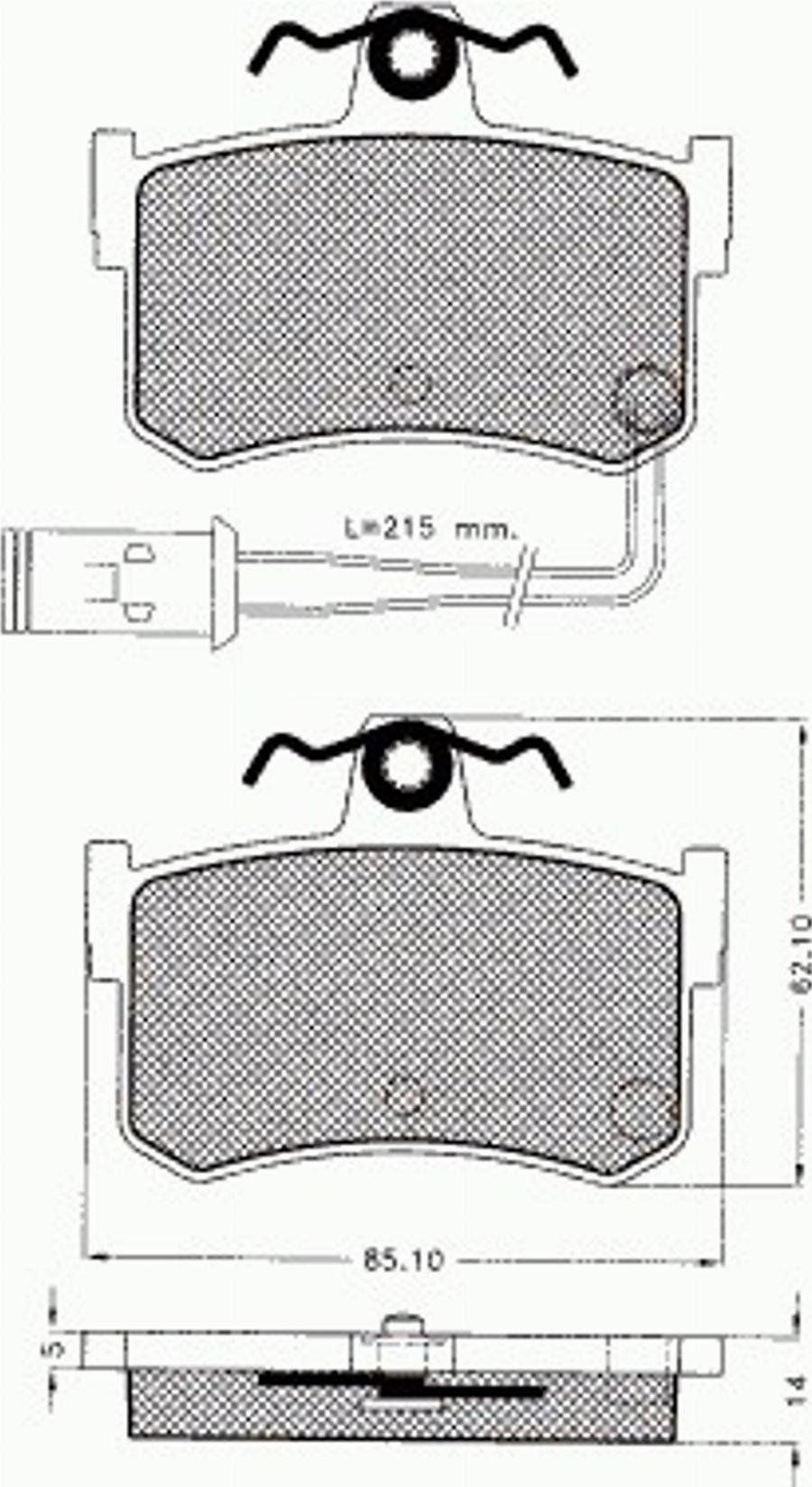 Pex 7246 - Bremžu uzliku kompl., Disku bremzes ps1.lv