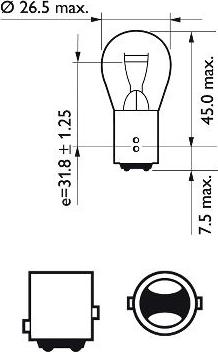 PHILIPS 12499CP - Kvēlspuldze, Pagriezienu signāla lukturis ps1.lv