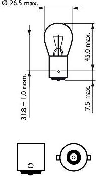 PHILIPS 12498CP - Kvēlspuldze, Pagriezienu signāla lukturis ps1.lv